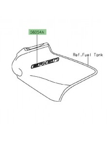 Autocollant "Er-6n" réservoir Kawasaki Er-6n (2013-2015)