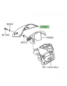 Bulle d'origine Kawasaki Er-6n (2012-2016) | Réf. 140920771