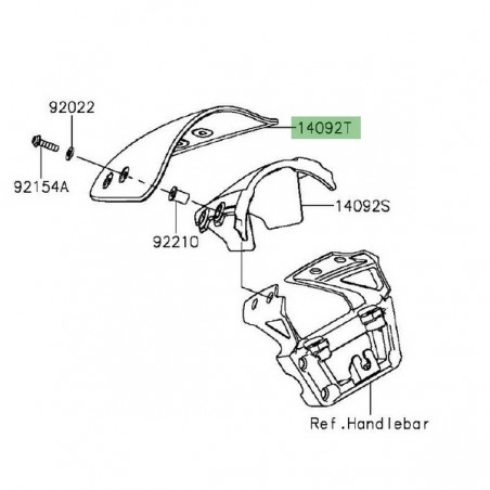 Bulle d'origine Kawasaki Er-6n (2012-2016) | Réf. 140920771