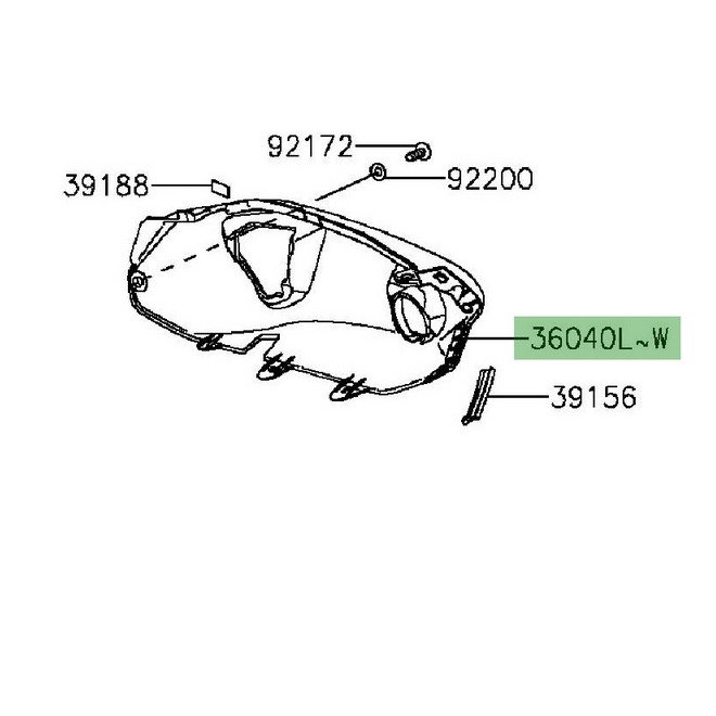 Coque arrière droite peinte Kawasaki Er-6n (2012-2016) | Moto Shop 35