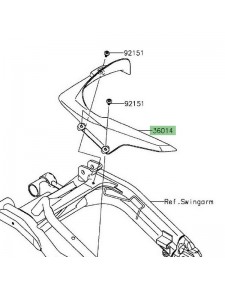 Garde-boue arrière Kawasaki Er-6n (2012-2016) | Réf. 360140552