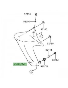 Écope de radiateur gauche peinte Kawasaki Er-6n (2012-2016) | Moto Shop 35