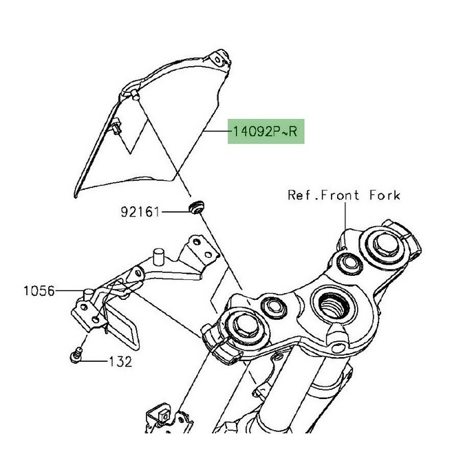 Protection de fourche droite Kawasaki Er-6n (2012-2016) | Moto Shop 35