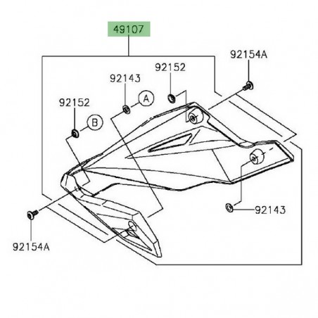 Sabot moteur Kawasaki Er-6n (2012-2016) | Réf. 491070713