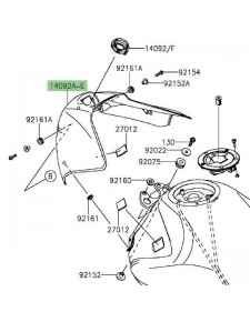 Coque de réservoir Kawasaki Er-6n (2012-2016) | Moto Shop 35