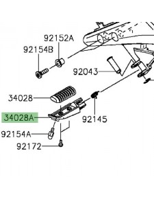 Repose-pieds avant gauche Kawasaki Er-6n (2012-2016) | Réf. 340280327