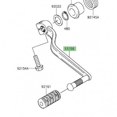 Sélecteur de vitesse Kawasaki Er-6n (2012-2016) | Réf. 131560571