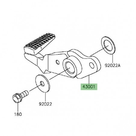 Pédale de frein Kawasaki Er-6n (2012-2016) | Réf. 430010705
