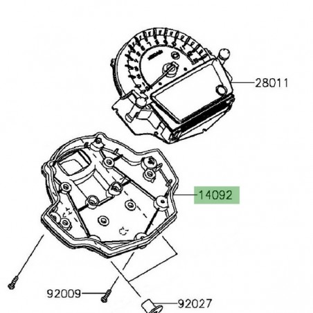 Dessous de compteur Kawasaki Er-6n (2012-2016) | Réf. 140920865