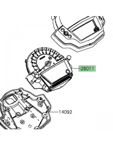 Compteur seul Kawasaki Er-6n ABS (2012-2016) | Réf. 280110636