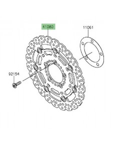 Disque de frein avant Kawasaki Er-6n (2012-2016), sans ABS | Réf. 41080016132L