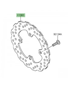 Disque de frein arrière Kawasaki Er-6n (2012-2016), sans ABS | Réf. 410800162