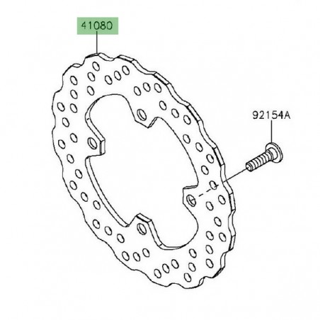 Disque de frein arrière Kawasaki Er-6n (2012-2016), sans ABS | Réf. 410800162