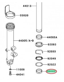 Bague de friction supérieure Kawasaki Er-6n (2012-2016)