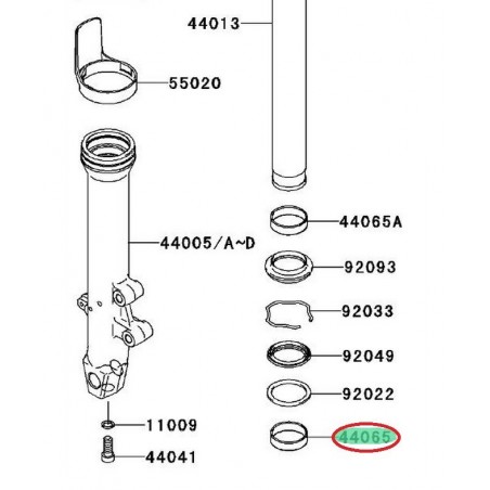 Bague de friction supérieure Kawasaki Er-6n (2012-2016) | Réf. 440651115