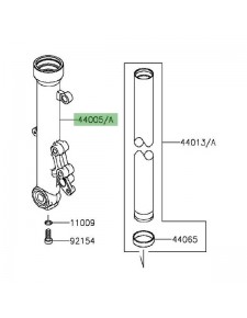 Fourreau de fourche gauche Kawasaki Er-6n (2012-2015) | Réf. 44005008532A