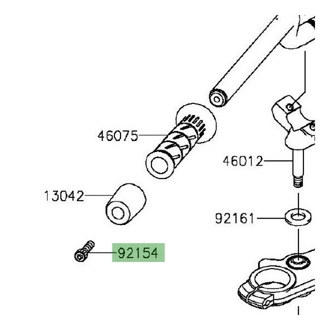 Vis de fixation embout de guidon Kawasaki 921540440 | Moto Shop 35