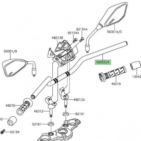Guidon Kawasaki Er-6n (2012-2016) | Moto Shop 35
