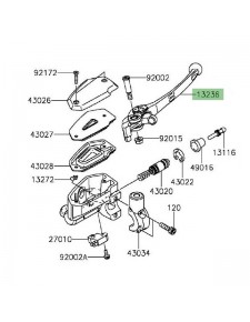 Levier de frein avant Kawasaki Er-6n (2012-2016) | Réf. 132360169