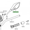 Rétroviseur gauche Kawasaki Er-6n (2012-2016) | Moto Shop 35