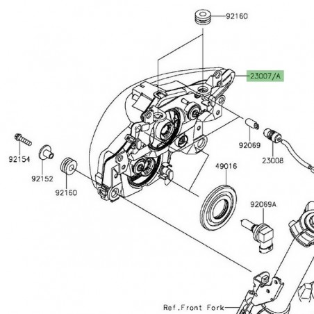 Bloc optique avant Kawasaki Er-6n (2012-2016) | Réf. 230070195