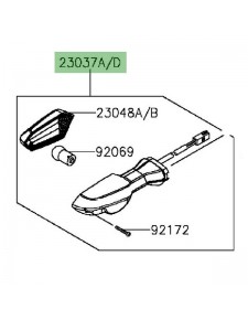 Clignotant avant gauche Kawasaki Er-6n (2012-2016) | Réf. 230370291