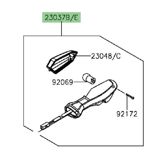 Clignotant avant droit Kawasaki Er-6n (2012-2016) | Réf. 230370292