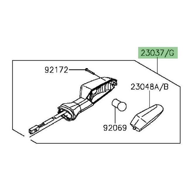 Clignotants arrière droit Kawasaki Er-6n (2012-2016) | Réf. 230370301