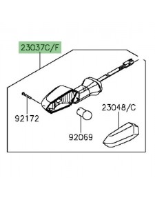 Clignotants arrière gauche Kawasaki Er-6n (2012-2016) | Réf. 230370300