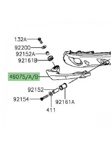 Poignée passager gauche Kawasaki Er-6n (2012-2016) | Moto Shop 35