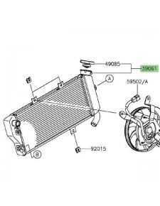 Radiateur Kawasaki Er-6n (2012-2016) | Réf. 390610573