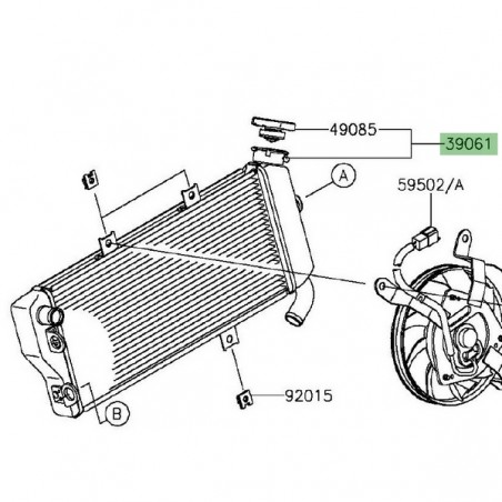 Radiateur Kawasaki Er-6n (2012-2016) | Réf. 390610573