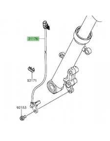 Câble ABS roue avant Kawasaki Er-6n ABS (2012-2016) | Réf. 211760702