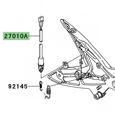 Contacteur de frein arrière Kawasaki Er-6n (2012-2016) | Réf. 270100723