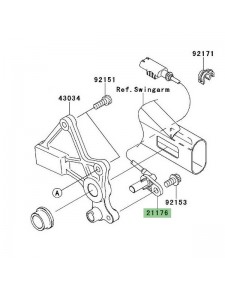 Câble ABS roue arrière Kawasaki Er-6n ABS (2006-2008) | Réf. 211760041