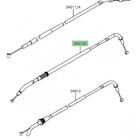 Câble de fermeture des gaz Kawasaki Z800 (2013-2016) | Réf. 540120583