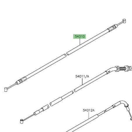 Câble de fermeture de selle passager Kawasaki Z800/Z800e (2013-2016) | Réf. 540100588