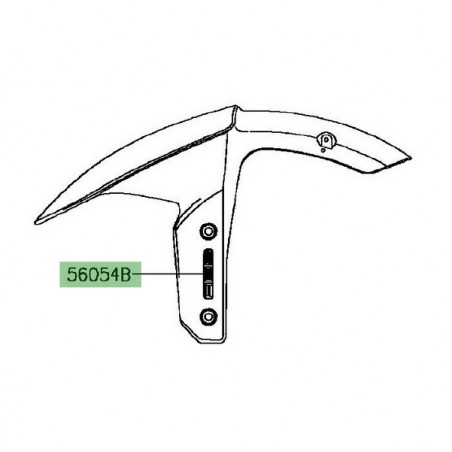 Autocollant "ABS" garde-boue avant Kawasaki Z800 (2013-2016) | Moto Shop 35