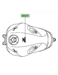 Autocollant "Z800" réservoir Kawasaki Z800 (2013-2015)