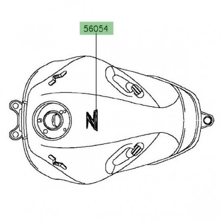 Autocollant "Z800" réservoir Kawasaki Z800 (2013-2015) | Moto Shop 35