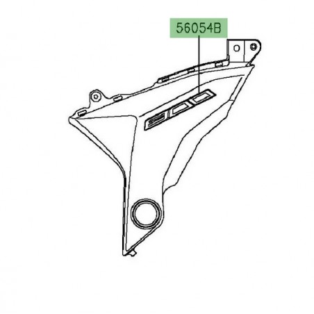 Autocollant "800" cache pivot Kawasaki Z800 (2013-2015) | Moto Shop 35