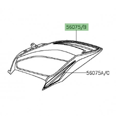 Autocollant supérieur réservoir Kawasaki Z800 (2016) | Moto Shop 35
