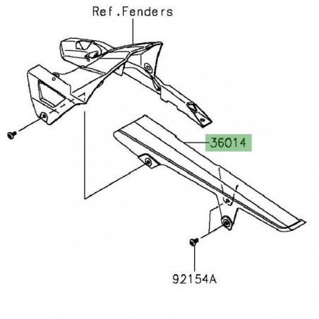 Protège chaîne Kawasaki Z800 (2013-2016) | Réf. 360140025