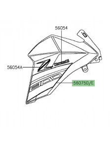 Autocollant "800" écopes latérales Kawasaki Z800 (2016) | Moto Shop 35