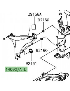 Cache pivot gauche Kawasaki Z800 (2013-2016) | Moto Shop 35