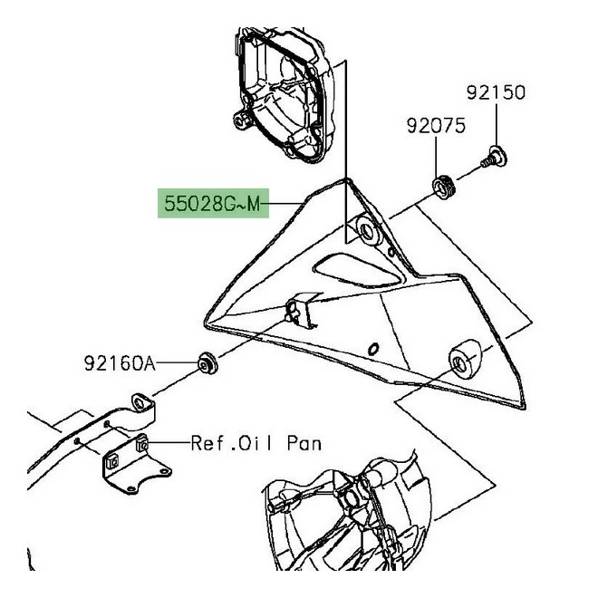 Sabot moteur droit Kawasaki Z800 (2013-2016) | Moto Shop 35