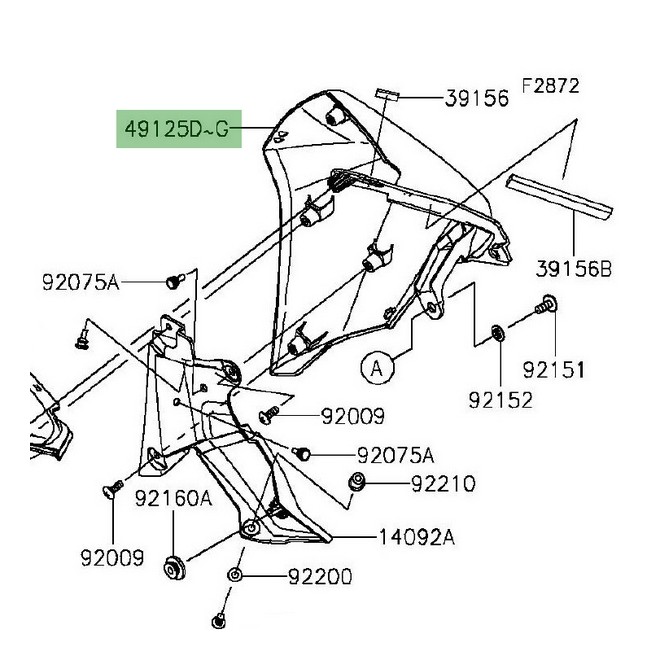 Écope de radiateur droite Kawasaki Z800 (2013-2016) | Moto Shop 35