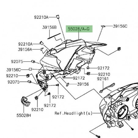 Tête de fourche Kawasaki Z800 (2013-2016) | Moto Shop 35