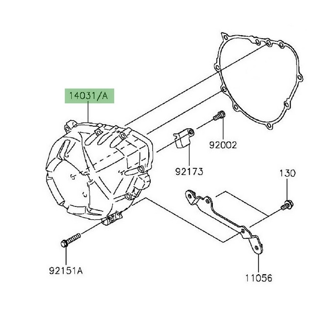 Carter d'alternateur Kawasaki Z800 (2013-2016) | Réf. 140310564 ou 140310602