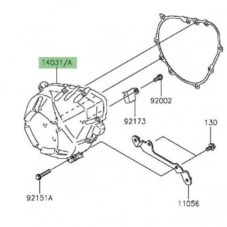 Carter d'alternateur Kawasaki Z800 (2013-2016) | Réf. 140310564 ou 140310602